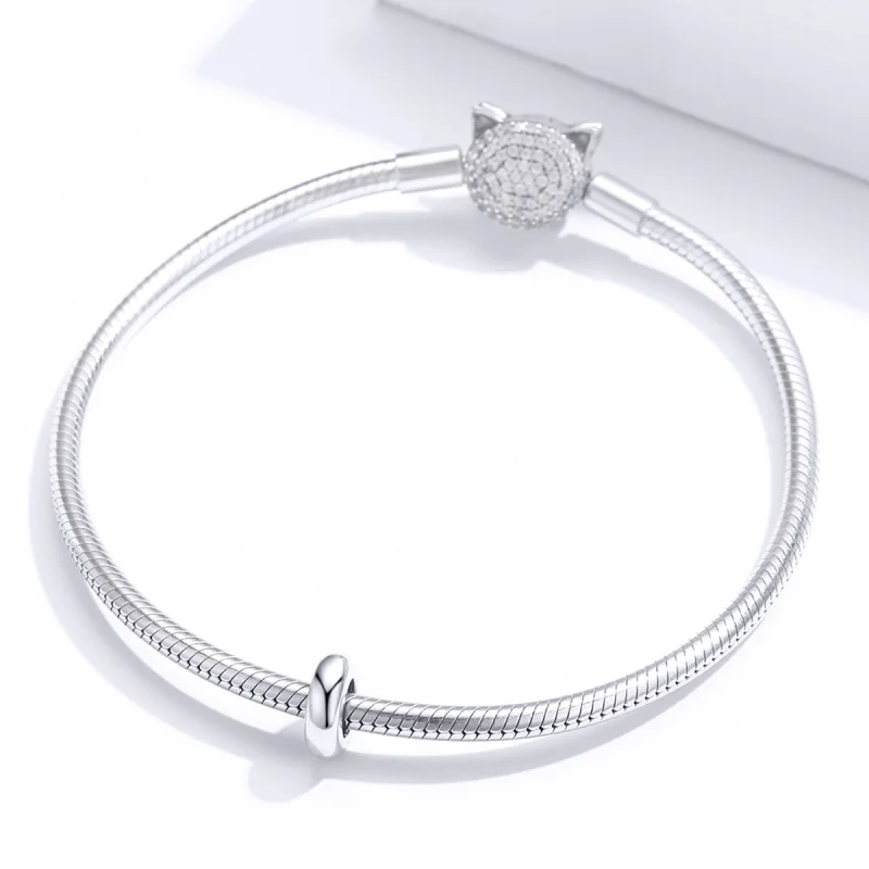 (Bild für) Einfacher Spacer-Charm aus Silber im Pandora-Stil - SCC1450 - Ansicht 3