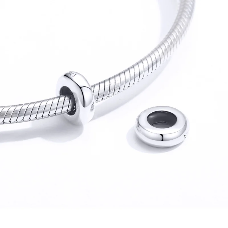 (Bild für) Einfacher Spacer-Charm aus Silber im Pandora-Stil - SCC1450 - Ansicht 4