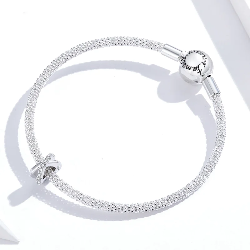(Bild für) Schicker Spacer-Charm aus Silber im Pandora-Stil - BSC214 - Ansicht 2