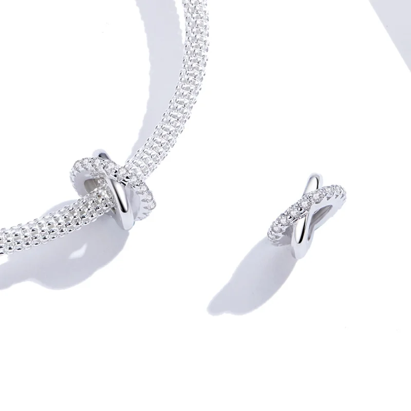 (Bild für) Schicker Spacer-Charm aus Silber im Pandora-Stil - BSC214 - Ansicht 3