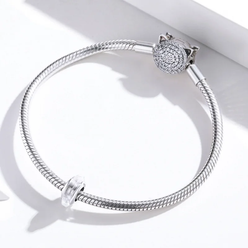 (Bild für) Silberner Crysta-Spacer-Charm im Pandora-Stil - SCC1818 - Ansicht 3