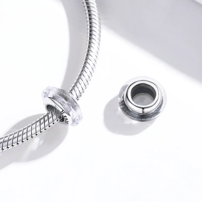 (Bild für) Silberner Crysta-Spacer-Charm im Pandora-Stil - SCC1818 - Ansicht 4