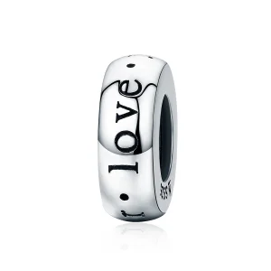(Bild für) Silberner „Love You Forever“-Spacer-Charm im Pandora-Stil - SCC595