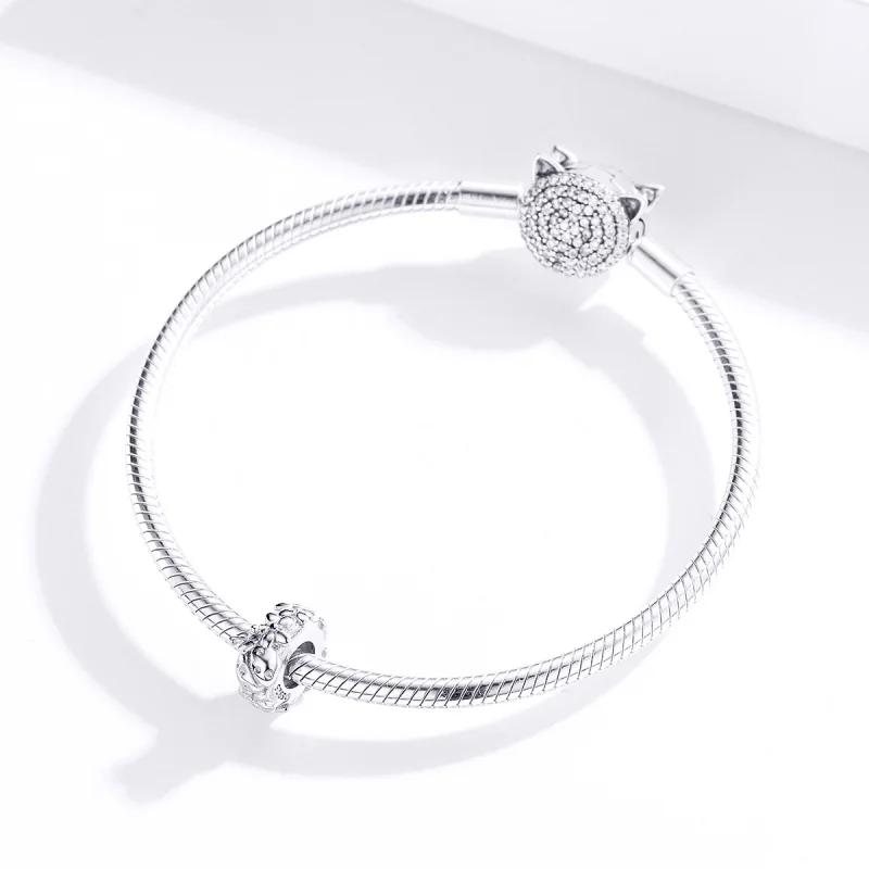 (Bild für) Silberner Marienkäfer-Spacer-Charm im Pandora-Stil - BSC112 - Ansicht 2
