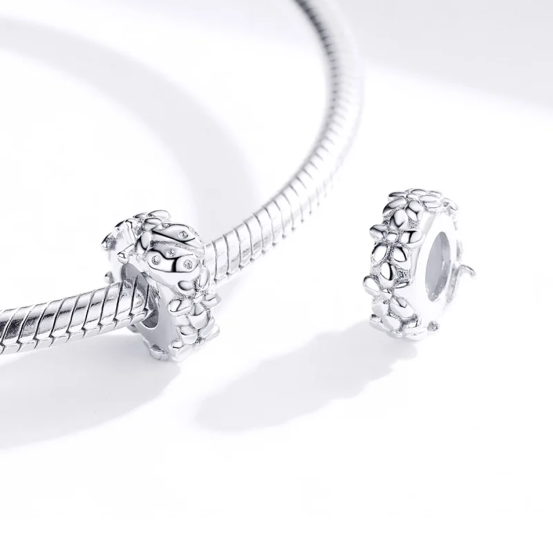 (Bild für) Silberner Marienkäfer-Spacer-Charm im Pandora-Stil - BSC112 - Ansicht 3