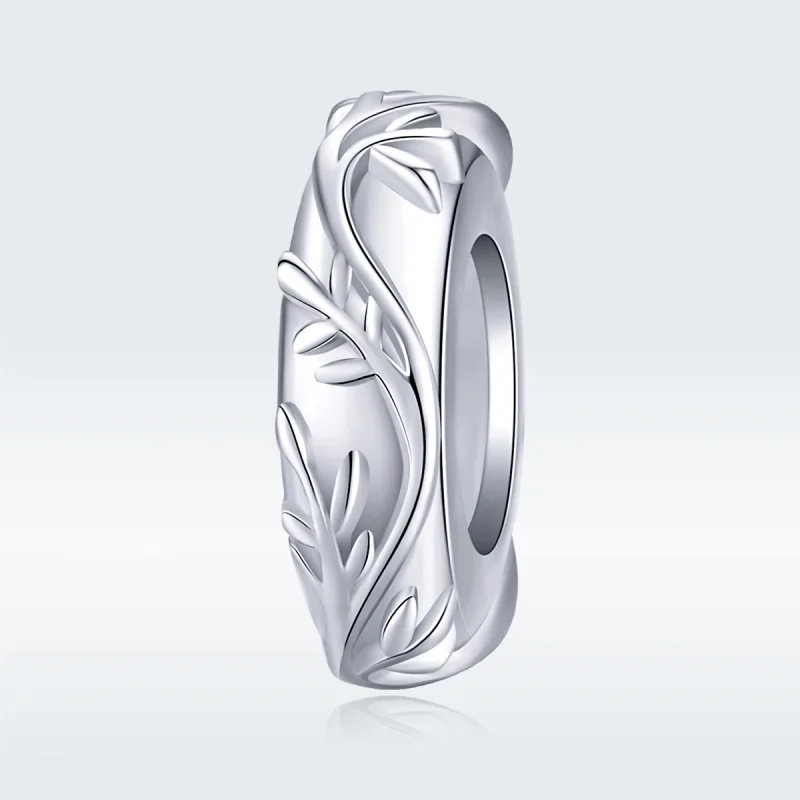 (Bild für) Silberner Rankenblatt-Abstandshalter-Charm im Pandora-Stil - BSC142 - Ansicht 5