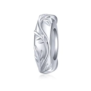 (Bild für) Silberner Rankenblatt-Abstandshalter-Charm im Pandora-Stil - BSC142