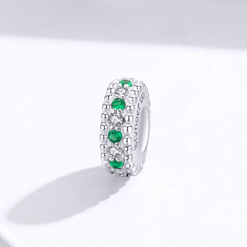 (Bild für) Silberner Retro-Spacer-Charm im Pandora-Stil - BSC185 - Ansicht 2
