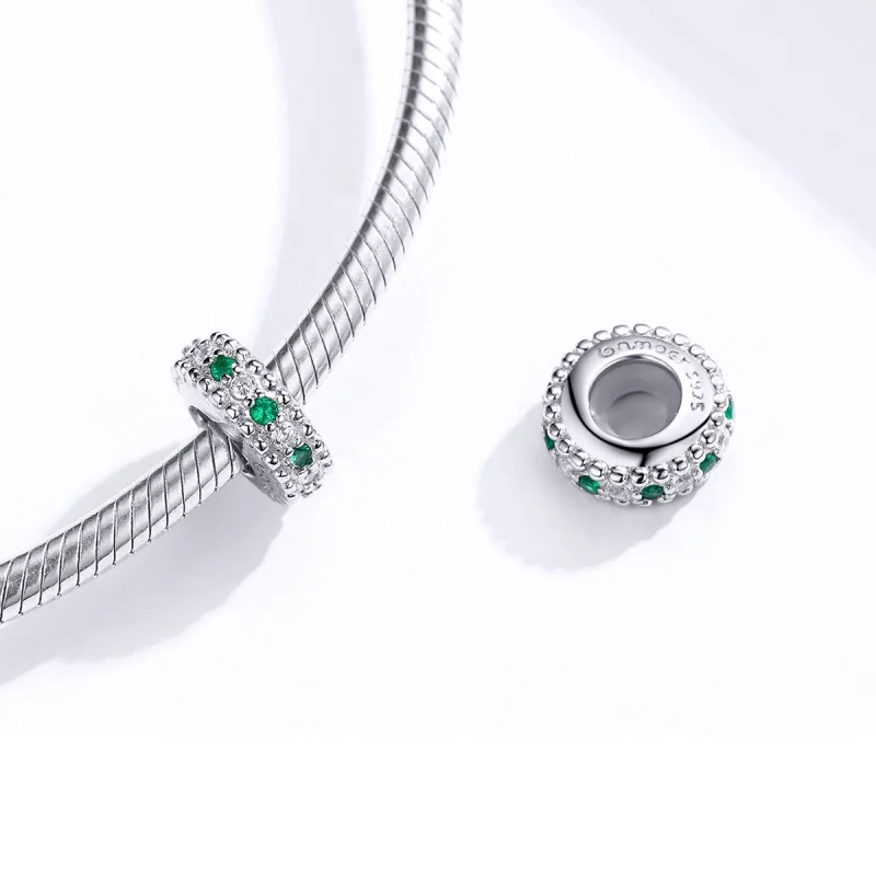 (Bild für) Silberner Retro-Spacer-Charm im Pandora-Stil - BSC185 - Ansicht 4