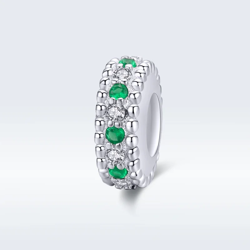 (Bild für) Silberner Retro-Spacer-Charm im Pandora-Stil - BSC185 - Ansicht 5