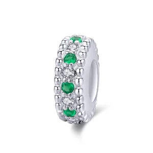 (Bild für) Silberner Retro-Spacer-Charm im Pandora-Stil - BSC185