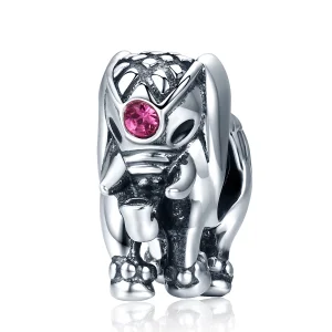 (Bild für) Silberner Spacer-Charm mit süßem Elefantenbaby im Pandora-Stil - SCC321