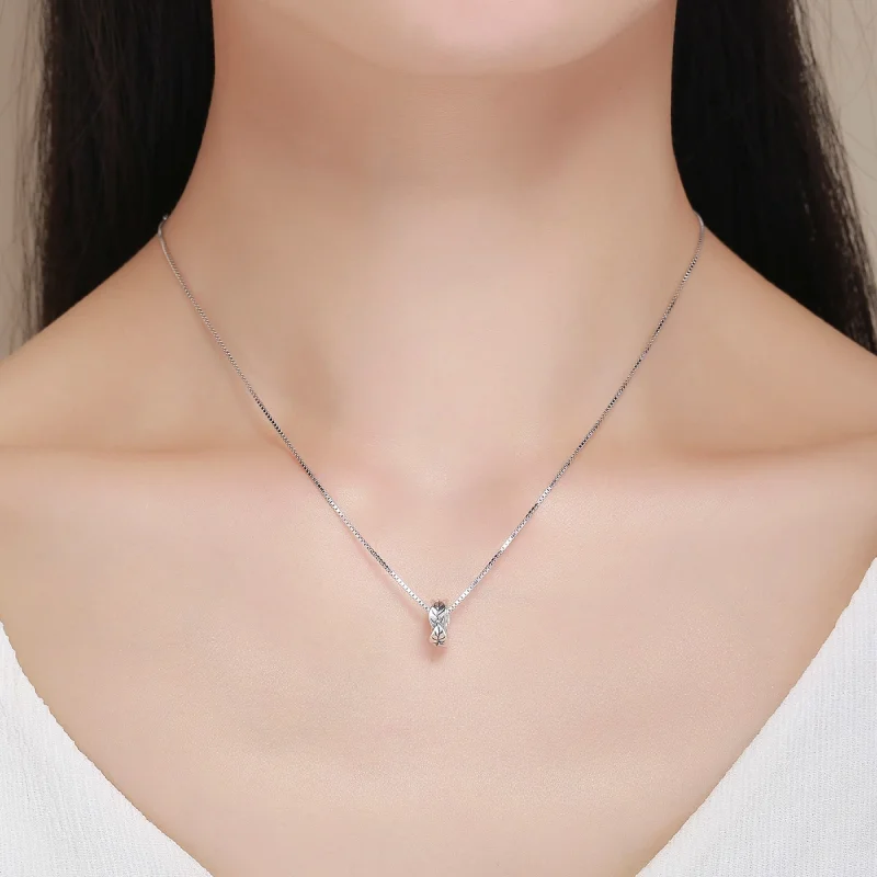 (Bild für) Silberner Spacer-Charm mit weißen Blättern im Pandora-Stil - SCC597 - Ansicht 6