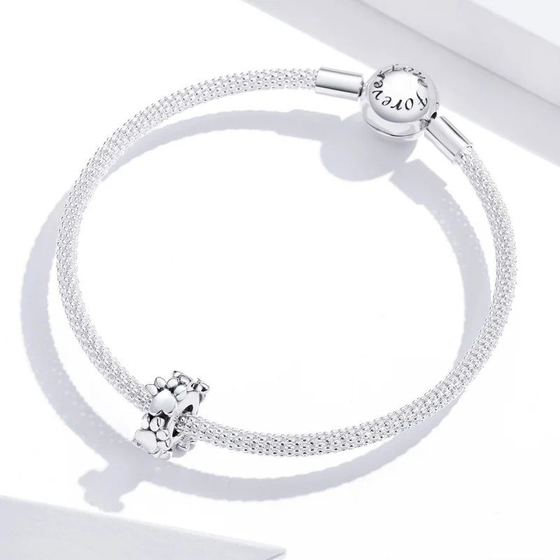 (Bild für) Silberner Spacer-Charm „Sweet Hearts“ im Pandora-Stil - SCC1504 - Ansicht 2