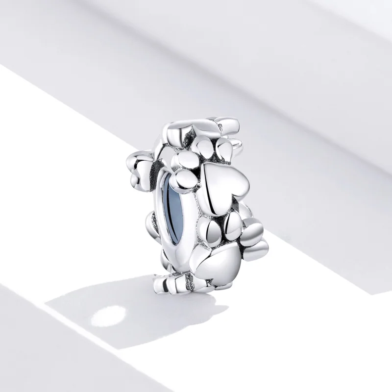 (Bild für) Silberner Spacer-Charm „Sweet Hearts“ im Pandora-Stil - SCC1504 - Ansicht 4