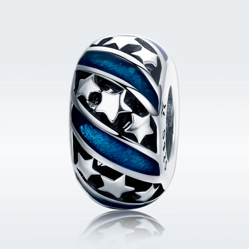(Bild für) Silberner Spacer-Charm „The Shining Star River“ im Pandora-Stil - SCC636 - Ansicht 2
