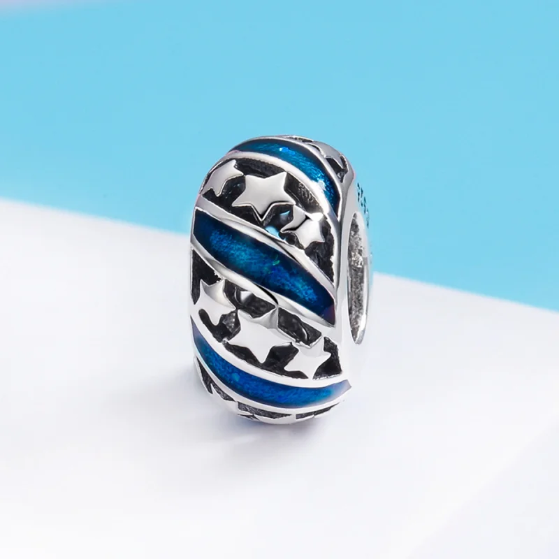 (Bild für) Silberner Spacer-Charm „The Shining Star River“ im Pandora-Stil - SCC636 - Ansicht 3