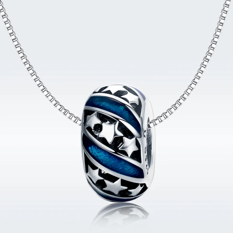 (Bild für) Silberner Spacer-Charm „The Shining Star River“ im Pandora-Stil - SCC636 - Ansicht 8