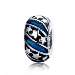 (Bild für) Silberner Spacer-Charm „The Shining Star River“ im Pandora-Stil - SCC636