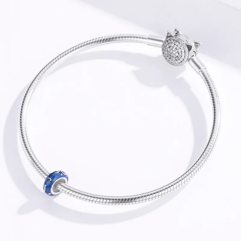 (Bild für) Silberner Star Glow Spacer-Charm im Pandora-Stil - SCC1388 - Ansicht 3