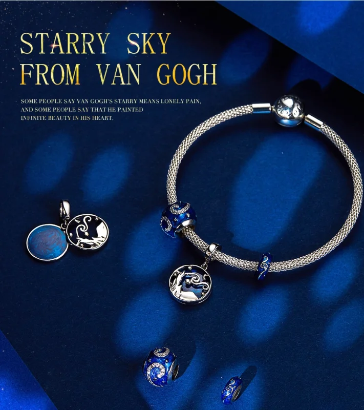 (Bild für) Silberner Star Glow Spacer-Charm im Pandora-Stil - SCC1388 - Ansicht 6
