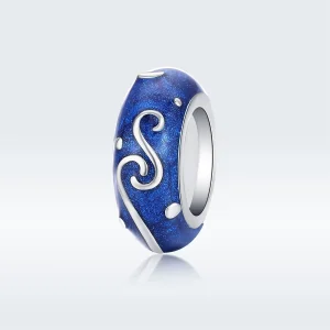 (Bild für) Silberner Star Glow Spacer-Charm im Pandora-Stil - SCC1388