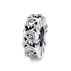 (Bild für) Silberner Vintage-Ranken-Spacer-Charm im Pandora-Stil - SCC1601