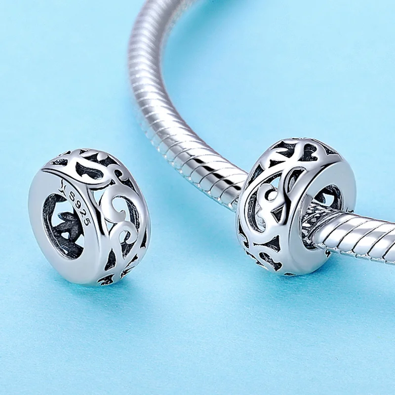 (Bild für) Silberner Vintage-Spacer-Charm im Pandora-Stil - SCC716 - Ansicht 2