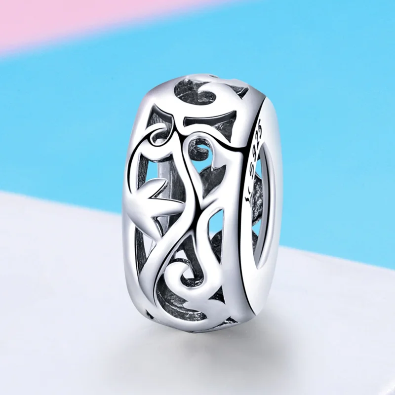 (Bild für) Silberner Vintage-Spacer-Charm im Pandora-Stil - SCC716 - Ansicht 4