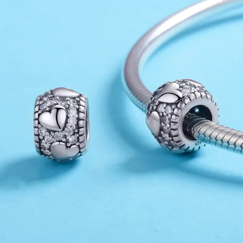 (Bild für) Spacer-Charm „Shine In My Heart“ aus Silber im Pandora-Stil - SCC798 - Ansicht 3