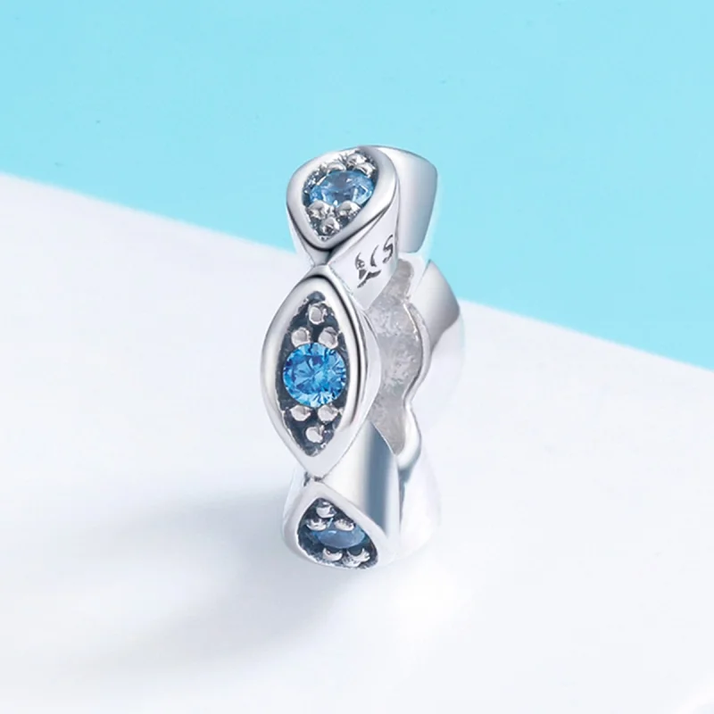 (Bild für) Spacer-Charm „Shining Eyes“ aus Silber im Pandora-Stil - SCC513 - Ansicht 3