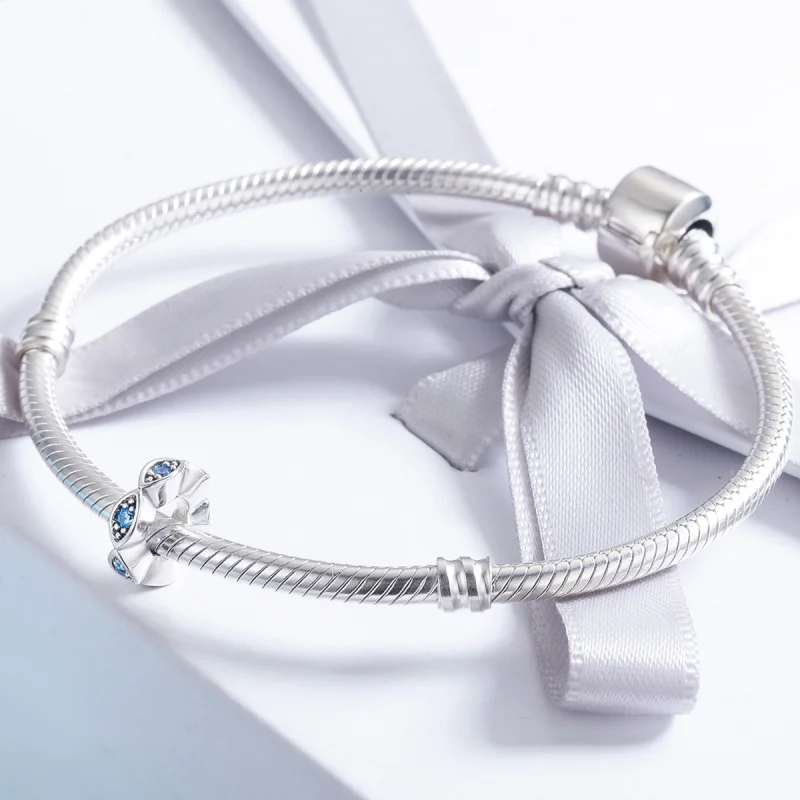 (Bild für) Spacer-Charm „Shining Eyes“ aus Silber im Pandora-Stil - SCC513 - Ansicht 4