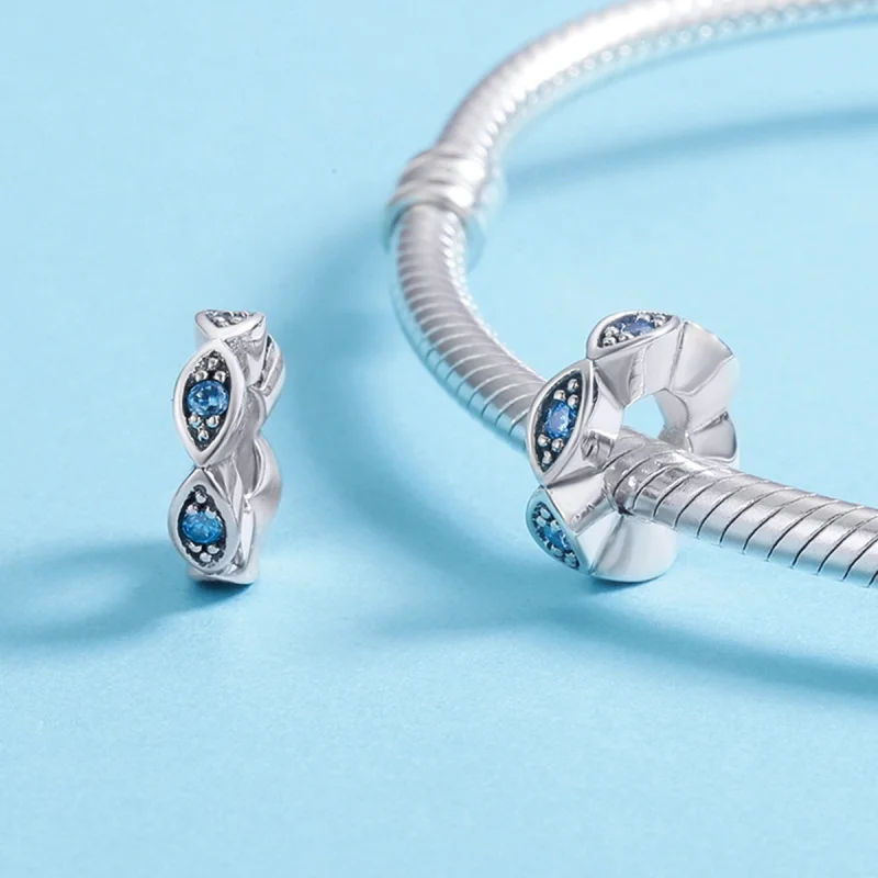(Bild für) Spacer-Charm „Shining Eyes“ aus Silber im Pandora-Stil - SCC513 - Ansicht 5