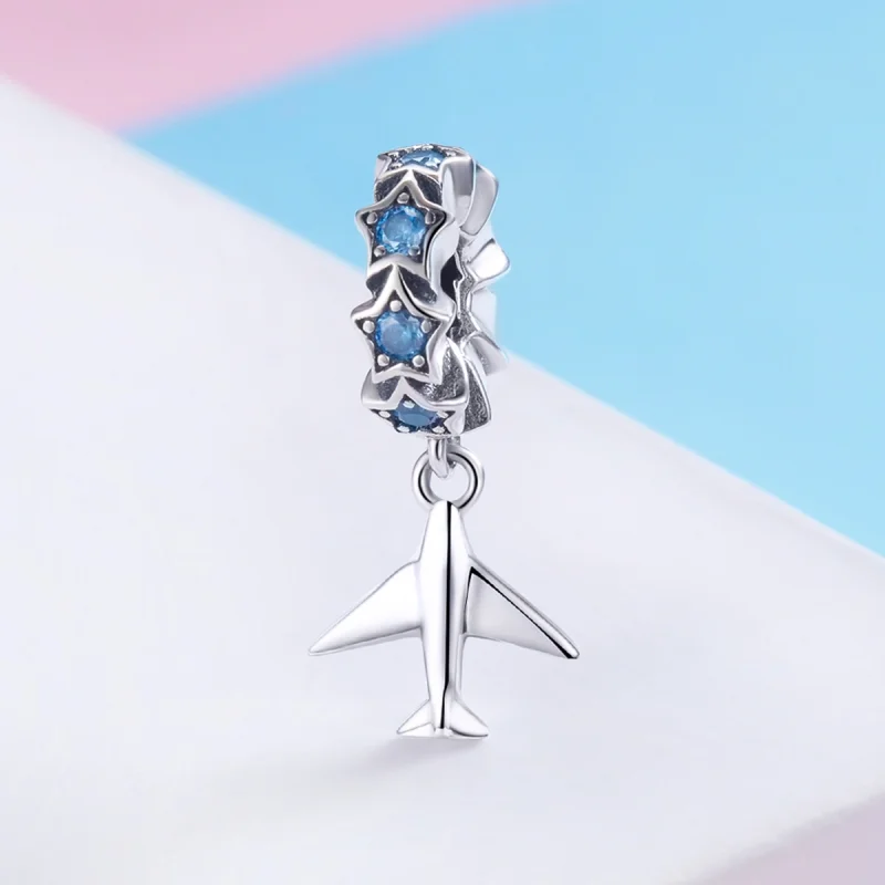 (Bild für) Spacer-Charm „Traum vom Reisen“ im Pandora-Stil aus Silber - SCC882 - Ansicht 2