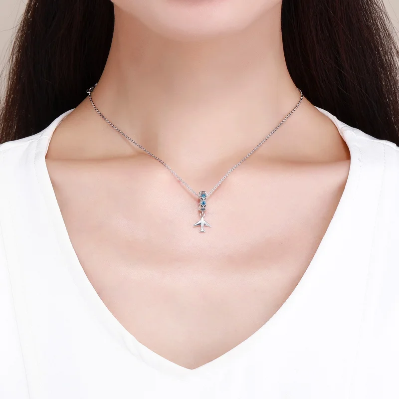 (Bild für) Spacer-Charm „Traum vom Reisen“ im Pandora-Stil aus Silber - SCC882 - Ansicht 5
