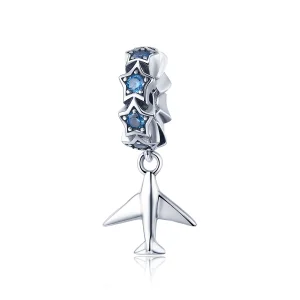 (Bild für) Spacer-Charm „Traum vom Reisen“ im Pandora-Stil aus Silber - SCC882