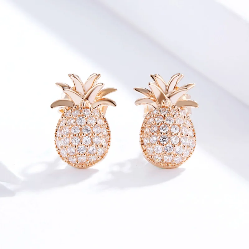 (Bild für) Ananas-Ohrstecker im Pandora-Stil - SCE803 - Ansicht 2