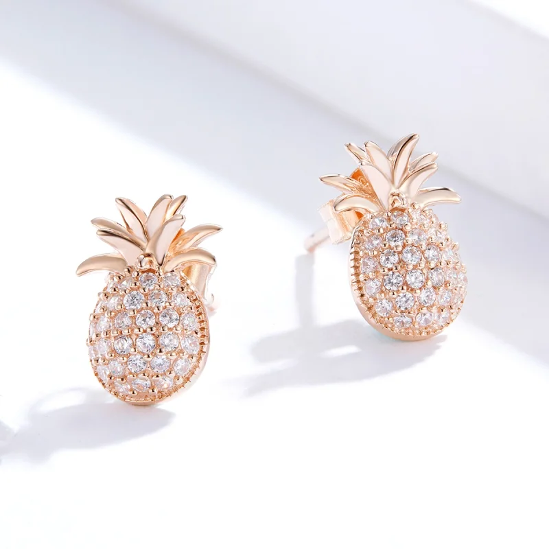 (Bild für) Ananas-Ohrstecker im Pandora-Stil - SCE803 - Ansicht 3