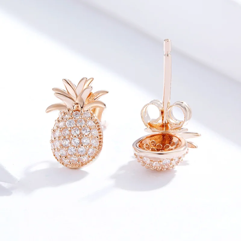 (Bild für) Ananas-Ohrstecker im Pandora-Stil - SCE803 - Ansicht 4