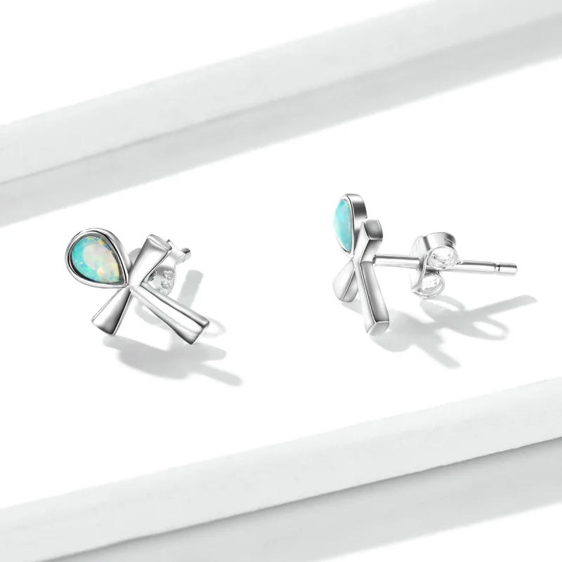 (Bild für) Anka-Kreuz-Ohrstecker im Pandora-Stil - BSE556 - Ansicht 4
