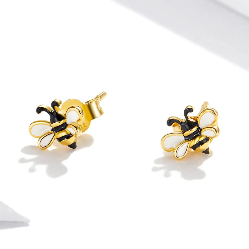 (Bild für) Bienen-Ohrstecker im Pandora-Stil - SCE1182 - Ansicht 3
