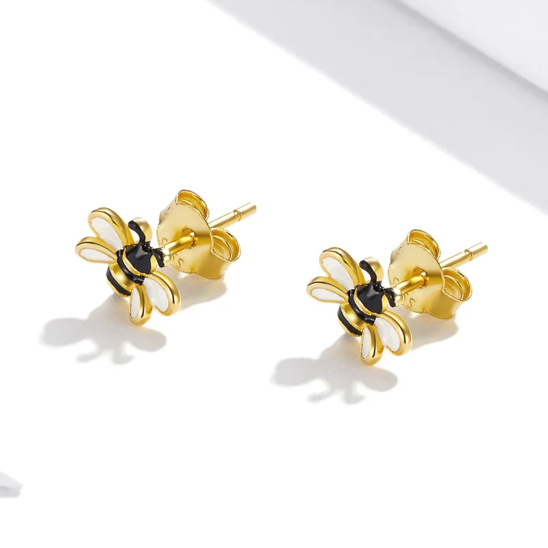 (Bild für) Bienen-Ohrstecker im Pandora-Stil - SCE1182 - Ansicht 4