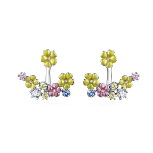 (Bild für) Blumen-Cluster-Ohrstecker im Pandora-Stil - BSE106