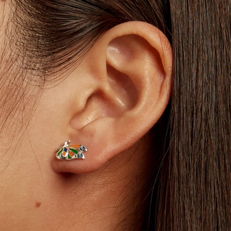 (Bild für) Brillante Schmetterlings-Ohrstecker im Pandora-Stil - SCE1359 - Ansicht 6