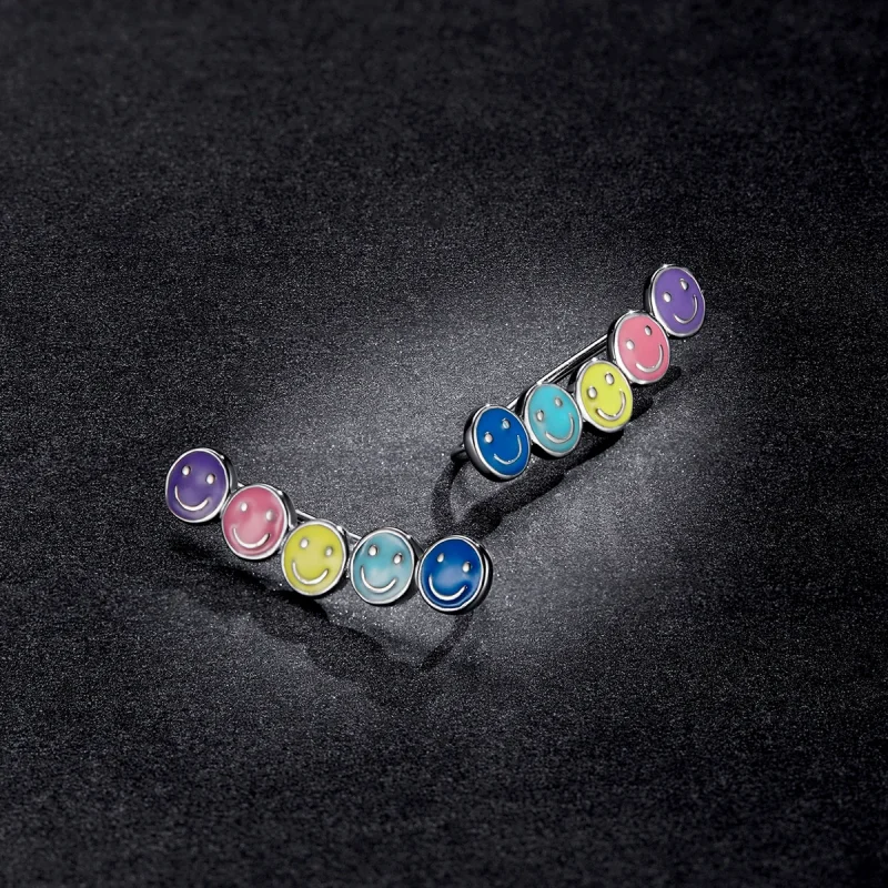 (Bild für) Bunte Smiley-Ohrstecker im Pandora-Stil - BSE553 - Ansicht 5
