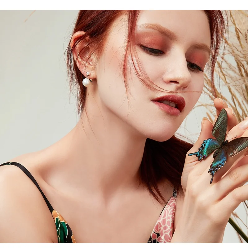 (Bild für) Damen-Blumen-Ohrstecker im Pandora-Stil - SCE232 - Ansicht 3