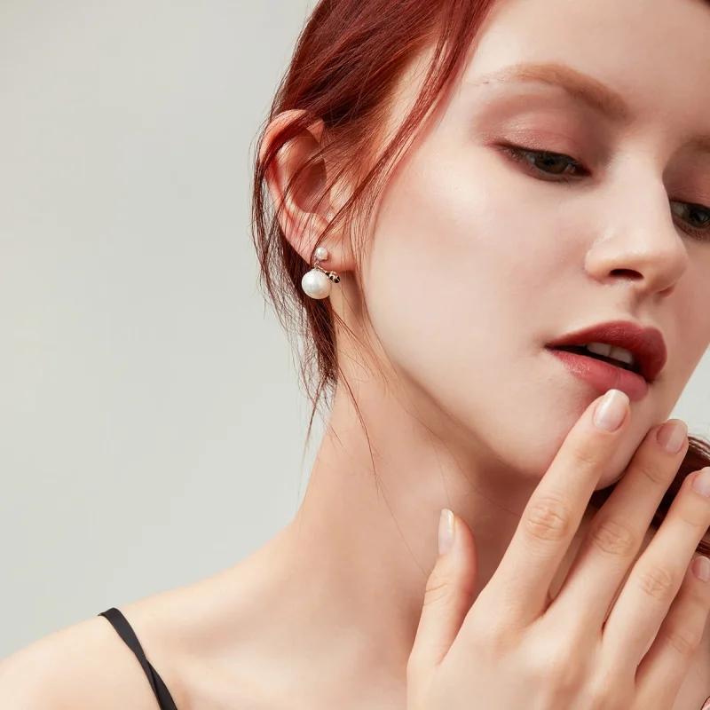 (Bild für) Damen-Blumen-Ohrstecker im Pandora-Stil - SCE232 - Ansicht 10