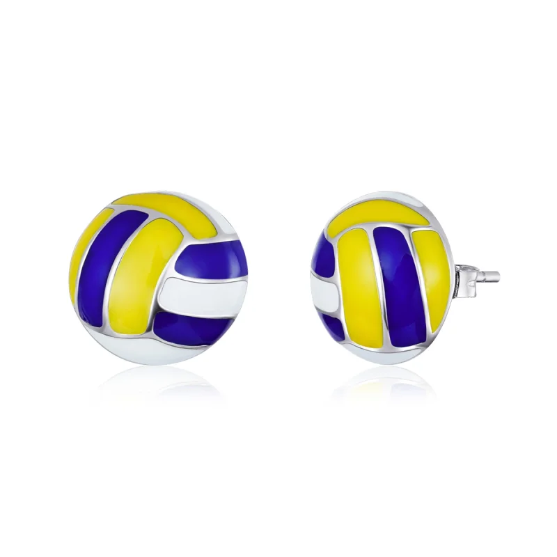 (Bild für) Dynamische Volleyball-Ohrstecker im Pandora-Stil - SCE902
