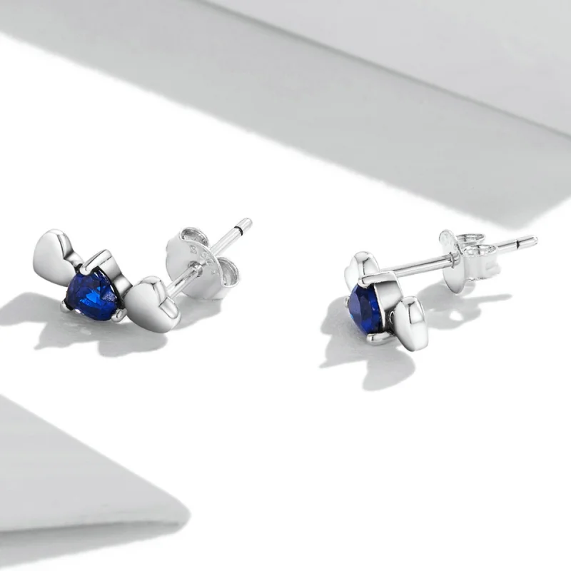 (Bild für) Einfache Liebes-Ohrstecker im Pandora-Stil - SCE1348 - Ansicht 4