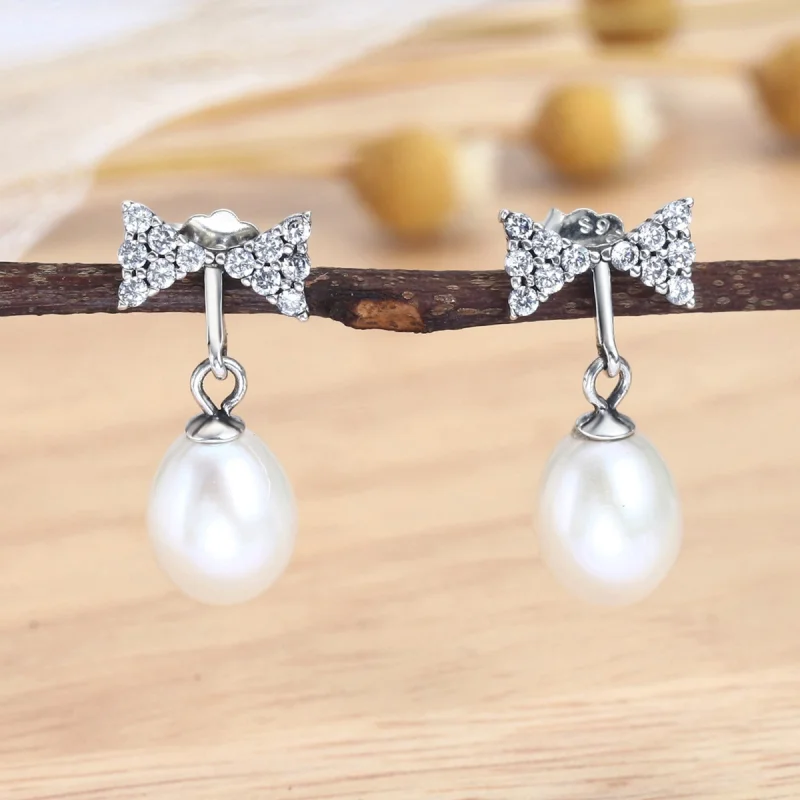 (Bild für) Elegante, helle Ohrstecker im Pandora-Stil - VSE101 - Ansicht 3